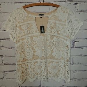 Express lace top size Medium
